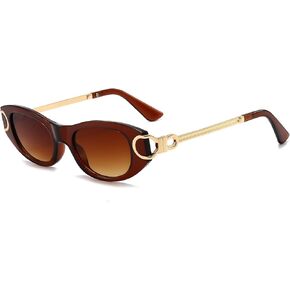 JUDOO Retro Oval Sunglasses for Women 2024 Trendy 90's Cat Eye Sunglasses Cool Oval Sun Glasses Trending Vintage Shades UV400