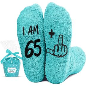HAPPYPOP 65TH 70TH Birthday Gifts For Women Men - 65 70 Year Old Birthday Gift, Funny Birthday Socks