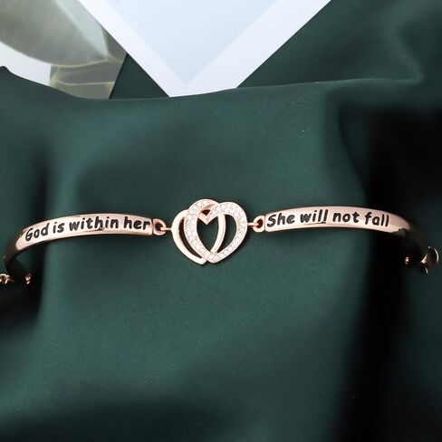 FAADBUK Christian Gift Christian bracelet Psalm 46:5 God is Within Her She Will Not Fall Jewelry Bracelet Religious Gift Jewelry in Saudi Arabia