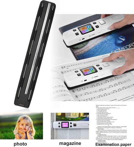 Portable Photo Scanner for A4 Documents,Handheld sanner for Business,Books, Receipt,Pictures up to 900 DPI, Uploads Images to Computer Via USB Cable, No Driver,Support JPG/PDF Format in Saudi Arabia
