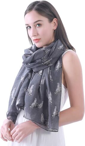 Siberian Husky Dog Print Women's Scarf Shawl Wrap Lightweight in Kuwait