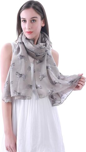 Siberian Husky Dog Print Women's Scarf Shawl Wrap Lightweight in Kuwait
