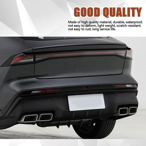 Car Rear Lower Bumper Wing Lip Diffuser, Car Rear Bumper Lip, Auto Shark Fin Spoiler Protector with Mounting Screws, Car Accessories Universal Rear Bumper Splitter for Car (Black/Flat) in Saudi Arabia