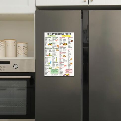 Kidney Friendly Food List Poster, 12x18 Inches Unframe Kidney Disease, Kidney Diet List for Low Potassium Print, Nutrition, Kidney Food Guide Poster in Saudi Arabia