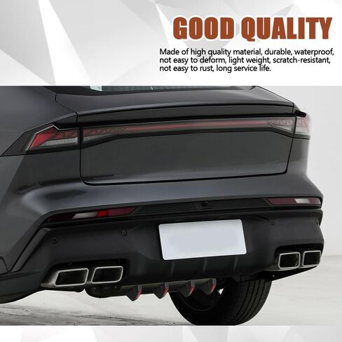 Car Rear Lower Bumper Wing Lip Diffuser, Car Rear Bumper Lip, Auto Shark Fin Spoiler Protector with Mounting Screws, Car Accessories Universal Rear Bumper Splitter for Car (Black/Flat) in Saudi Arabia
