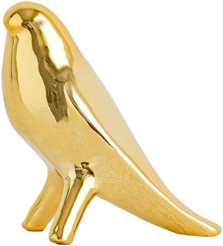 Small Decor for Shelves,Gold Bird Statue,Golden Ceramic Collectible Figurines for Home Living Room Office Shelf,3.7" H in Saudi Arabia