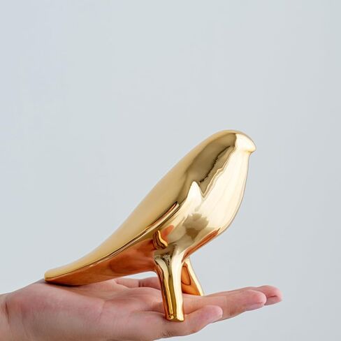 Small Decor for Shelves,Gold Bird Statue,Golden Ceramic Collectible Figurines for Home Living Room Office Shelf,3.7" H in Saudi Arabia