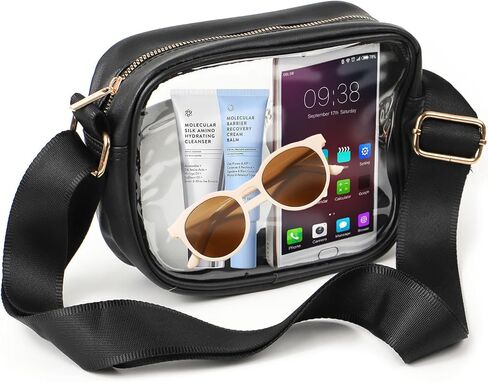 EDMILE Clear Bag for Stadium Events -Clear Sling Bag Crossbody Bags for 2024 Concerts Sports Events Clear Small Shoulder Bags, Grey in Saudi Arabia