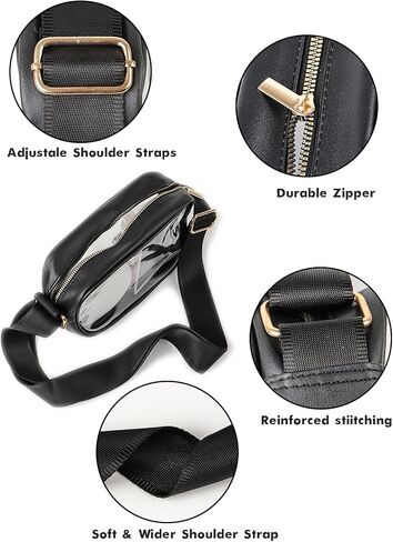 EDMILE Clear Bag for Stadium Events -Clear Sling Bag Crossbody Bags for 2024 Concerts Sports Events Clear Small Shoulder Bags, Grey in Saudi Arabia