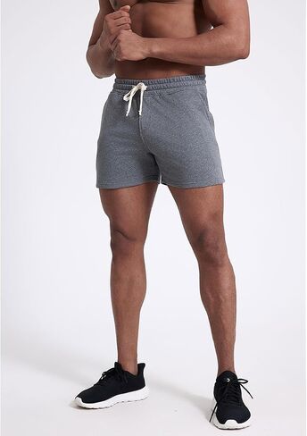 Mens 5" Cotton Gym Workout Athletic Running Muscle Shorts in Saudi Arabia