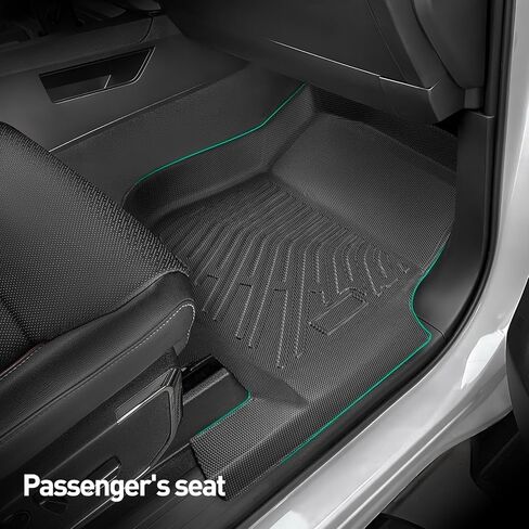 سجادات أرضية DiffCar® لسيارة Ford F150 SuperCrew/Super Cab 2015-2024 (تتضمن طراز Lightning 22-24)، بطانات أمامية، أسود، قطعتين. in Kuwait