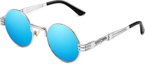 FEISEDY نظارات شمسية كلاسيكية Steampunk للرجال والنساء بإطار معدني مستدير على الطراز القوطي B0147 in Kuwait