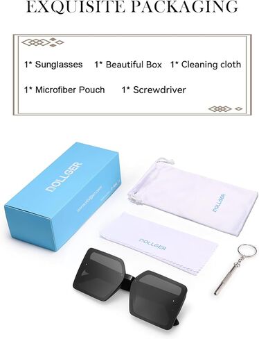 Oversized Square Sunglasses for Women Big Large Wide Designer Trendy Sunglasses for UV Sunglasses Women in Kuwait