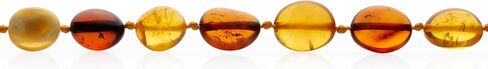 Baltic Amber Necklace 12.5 inches - Genuine Amber Beads- Unisex Amber Jewellery - Multicolour in Saudi Arabia