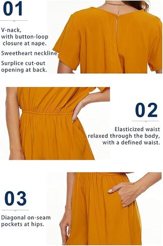 Women's Polka Dot Leopard Jumpsuits Solid Color V-Neck Floral Printed Flutter Sleeve Pocket Romper in Saudi Arabia