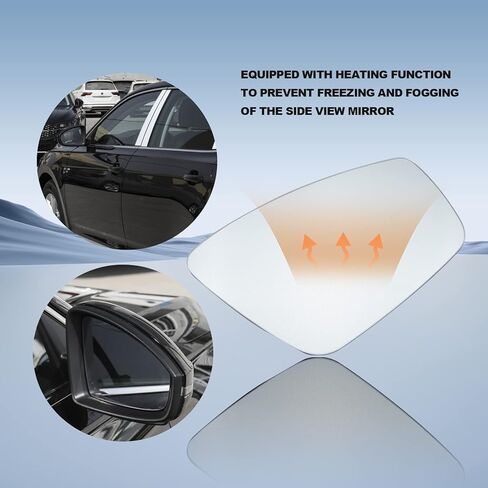 زجاج مرآة مُسخن على الجانب الأيمن للركاب متوافق مع 2011-2018 باسات بيتل جيتا، زجاج مرآة الجانب الأيمن مع حامل خلفي in Kuwait