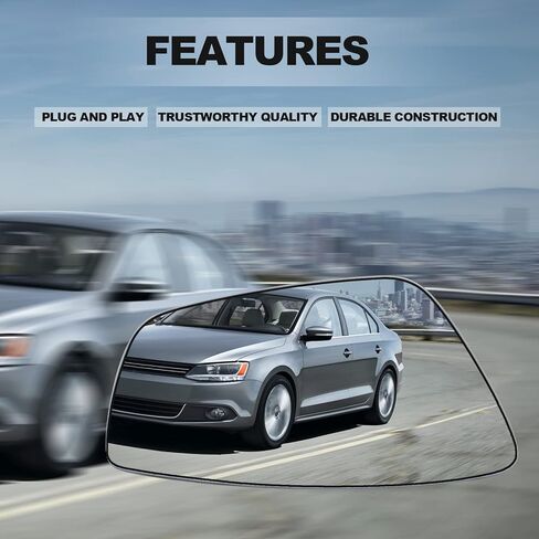 زجاج مرآة مُسخن على الجانب الأيمن للركاب متوافق مع 2011-2018 باسات بيتل جيتا، زجاج مرآة الجانب الأيمن مع حامل خلفي in Kuwait