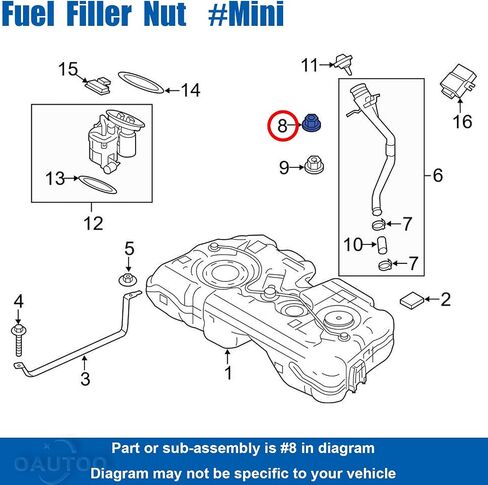 OAUTOO 25pcs M4.8 (#10) Fender Liner Nut for BMW E89 Z4, E93, F15, F16, F22, F25 X3, F26 X4, F30, F31, F32, F33, F34, F36, F80 M3, F82 M4, F83, I01 i3, I12 i8, F54 F55 F56 F57 F60 in Saudi Arabia