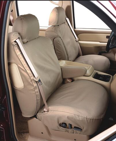 Covercraft - SS7366PCGY أغطية مقاعد المقعد الخلفي الثاني المخصصة - نسيج بولي قطن، رمادي in Kuwait