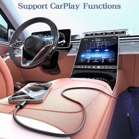 Car CarPlay Charger for iPhone 15/15 Pro Max/15 Plus, USB A to USB C Cable for Apple Carplay/iPad 10th Gen/Pro/Air 5th 4th/Mini 6th Gen, iPhone Car Charger Cord 3FT in Saudi Arabia