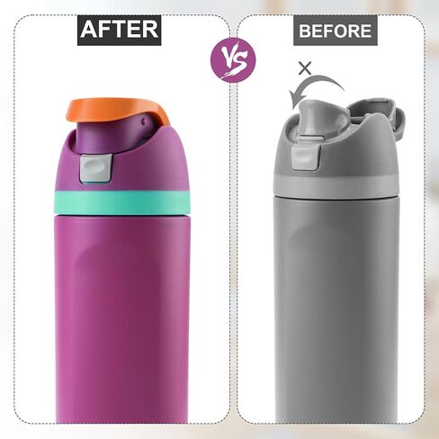4 قطع أزرار بديلة متوافقة مع Owala FreeSip 24oz 32oz، قطع غيار لمفتاح زجاجة مياه خالية من مادة BPA لملحقات زجاجات Owala 19/24/32/40oz، باللون الأبيض in Saudi Arabia