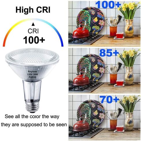 PAR30 Long Neck, 6PCS PAR30 60W 120V Flood Dimmable, PAR30 Halogen Bulb Long Lasting Lifetime with E26 Medium Base, PAR30 Flood Light High Brightness & CRI100 for Recessed Lighting in Saudi Arabia