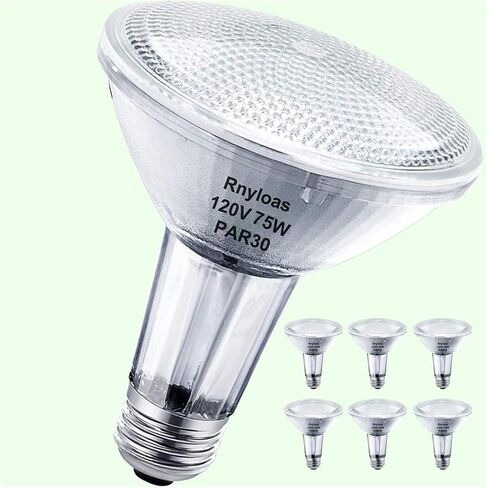 PAR30 Long Neck, 6PCS PAR30 60W 120V Flood Dimmable, PAR30 Halogen Bulb Long Lasting Lifetime with E26 Medium Base, PAR30 Flood Light High Brightness & CRI100 for Recessed Lighting in Saudi Arabia