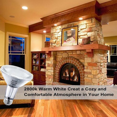 PAR30 Long Neck, 6PCS PAR30 60W 120V Flood Dimmable, PAR30 Halogen Bulb Long Lasting Lifetime with E26 Medium Base, PAR30 Flood Light High Brightness & CRI100 for Recessed Lighting in Saudi Arabia