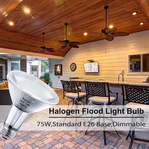 PAR30 Long Neck, 6PCS PAR30 60W 120V Flood Dimmable, PAR30 Halogen Bulb Long Lasting Lifetime with E26 Medium Base, PAR30 Flood Light High Brightness & CRI100 for Recessed Lighting in Saudi Arabia