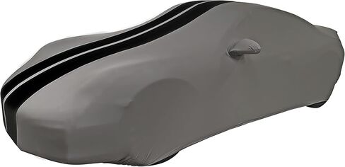 غطاء سيارة Porsche الداخلي - الساتان المطاطي Ultraguard متوافق مع 1999-2025 Porsche 911 Coupe Carrera Targa Turbo GTS، Cayman & Boxster - المقاس المخصص النهائي (خطوط سوداء/رمادية داكنة) in Kuwait