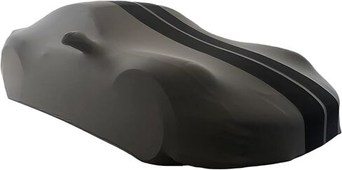 غطاء سيارة Porsche الداخلي - الساتان المطاطي Ultraguard متوافق مع 1999-2025 Porsche 911 Coupe Carrera Targa Turbo GTS، Cayman & Boxster - المقاس المخصص النهائي (خطوط سوداء/رمادية داكنة) in Kuwait