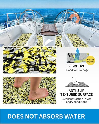أرضيات قارب ذاتية اللصق مقاس 96 بوصة × 16 بوصة من OCEANBROAD، وسادة سحب بنمط ماسي غير قابلة للانزلاق، ورقة قبضة بحرية من إسفنج EVA للقوارب ولوح ركوب الأمواج SUP Kayak Yacht، أخضر زيتوني in Saudi Arabia