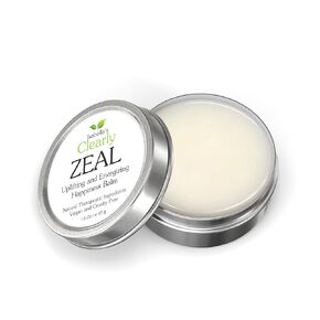 Clearly ZEAL Uplifting and Energizing Happiness Balm | Aromatherapy Mood Support Essential Oil Blend to Get Happy and Get Going | Increase Joy, Boost Energy | Vegan, Cruelty Free, Made in USA
