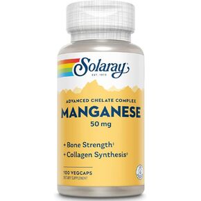 Solaray Manganese Supplement, 50 mg | 100 Count