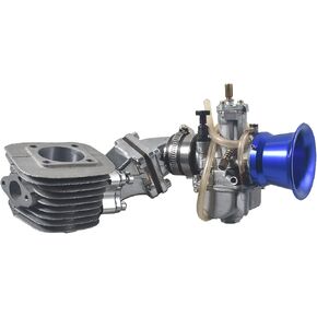 مجموعة مكربن ​​اسطوانة صمام ريد من ديو للدراجة بمحرك تعمل بالغاز 66cc 80cc باللون الفضي in Kuwait