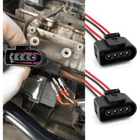 2PCS Ignition Coil Female Connector Plug Harness Pigtail, Auto Waterproof Connector with Wires, Car Accessories Ignition Coil Wire Harness fit for Audi DJ7045A-3.5-21 1J0973724