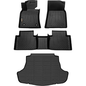 Binmotor-Floor Mats & Cargo Liner Set for Camry Hybrid 2018-2024, Floor Liners Camry Hybrid Cargo Mat，All Weather Car Floor Mat for Camry Hybird Accessories, Rubber Mats TPE Camry Hybrid Trunk Liner