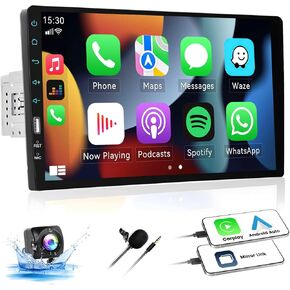 SIXWIN 9 Inch Single Din Touchscreen Car Stereo with Bluetooth FM Mirror Link EQ Backup Camera Steering Wheel Control MIC 1080P HD Screen 7 Color Light Car MP5 Multimedia Player