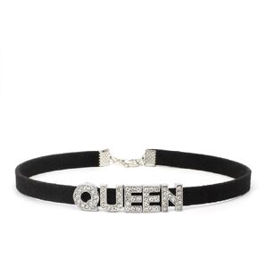 Sparkling Gothic Punk Cute Owned Choker Imitation Crystal Letter Choker Black Suede Choker Collar Punk Goth Necklace Jewelry for Women