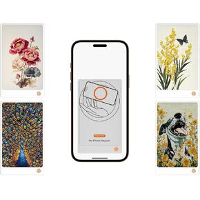 MagSafe Wall Stickers - Multi-Functional Magnetic Photo Frame,Mini Photo Frame,photo frame for 3inch,Mag Frame,Mag Frame Acrylic Magnetic Picture Frame,4-packs Vertical,Damage-Free Wall Mount