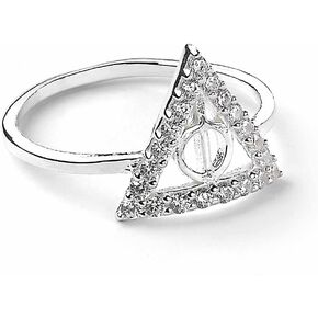 Harry Potter Official Sterling Silver Deathly Hallow Ring Size Small by The Carat Shop