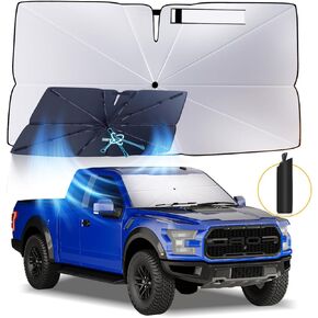 Windshield Sun Shade Umbrella: for Ford F150-2015-2023 2024 2025 - Front Car Window Shades - Foldable Sunshades Block UV Keep Cool