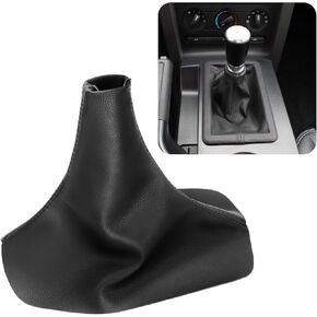 KBH Shifter Boot Cover Upholstery for Ford Mustang 2005 2006 2007 2008 2009, Car Gear knob Gaiter Shift Boot Leather Replacement, Scratchproof, Black