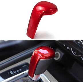 Gear Shift Knob Cover for Mazda CX-5 3 6 CX-3 CX-9 Accessories ABS Interior Shell Insert Decoration Protector Gear Shifter Cover (Red)