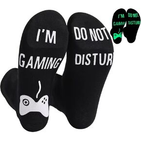 Do Not Disturb I'm Gaming Socks Gamer Gifts Funny Gamer Socks Christmas Gifts Stocking Stuffers for Men,Him,Boys,Teens