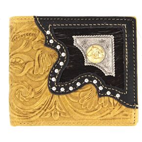 Cowboy Short Wallet Card Holder Genuine Leather Wallet 210E Rooster BK