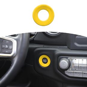 RT-TCZ for Jeep JL Push Start Stop Button Cover Trim Ring for Jeep Wrangler JL JLU Gladiator JT 2018-2024 Orange Interior Accessories