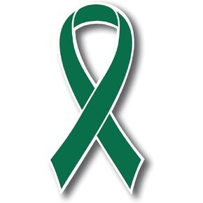 Magnet Me Up Support Liver Cancer Awareness Green Ribbon Magnet Decal, 3.5x7 Inches, Heavy Duty Automotive Magnet for Truck SUV, Any Magnetic Surface, Showing Support or Fundraising, Crafted in USA