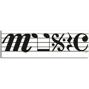Gear Tatz - Music Symbols - Musician - Car Magnet - 2.75 x 9.5 inches - Professionally Made in The USA (Magnetic, X1)