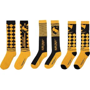 Cinereplicas Harry Potter - High Socks (Set of 3) Gryffindor/Hufflepuff/Ravenclaw/Slytherin - Official License
